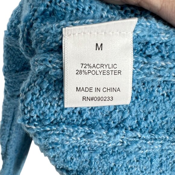 L.A. Hearts Ribbed Button-Up Cardigan Sweater Light Blue Size Medium NWT - Picture 9 of 11